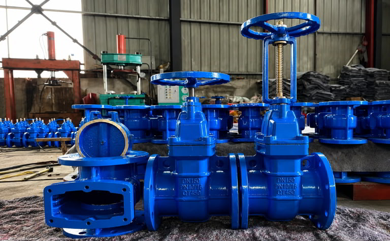 Van cổng ty nổi DN150 thân gang