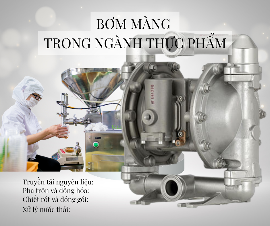 Vai trò và Ứng dụng bơm màng trong ngành thực phẩm