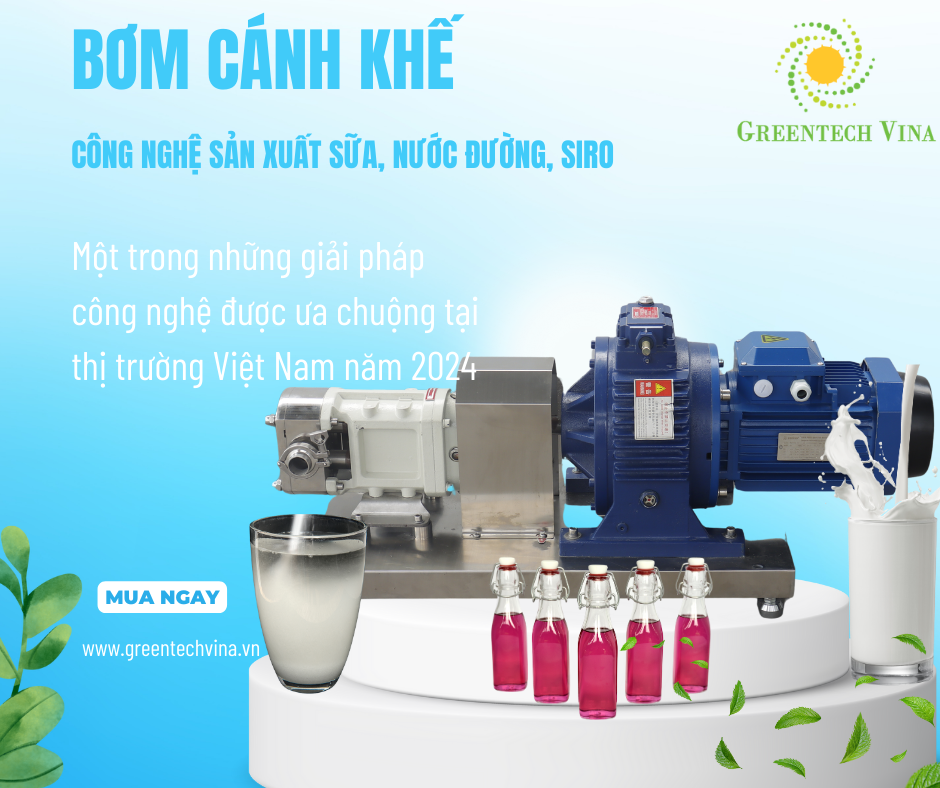 Nâng tầm sản xuất sữa, nước đường, siro với công nghệ bơm cánh khế tiên tiến