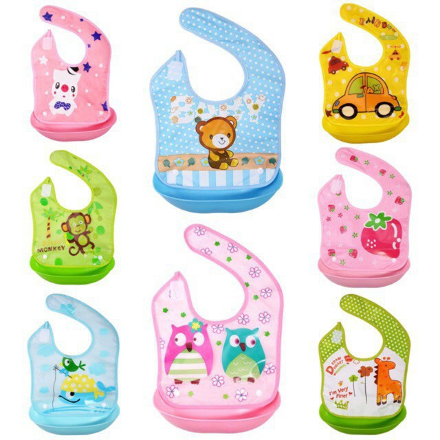 Yếm máng ăn dặm silicon