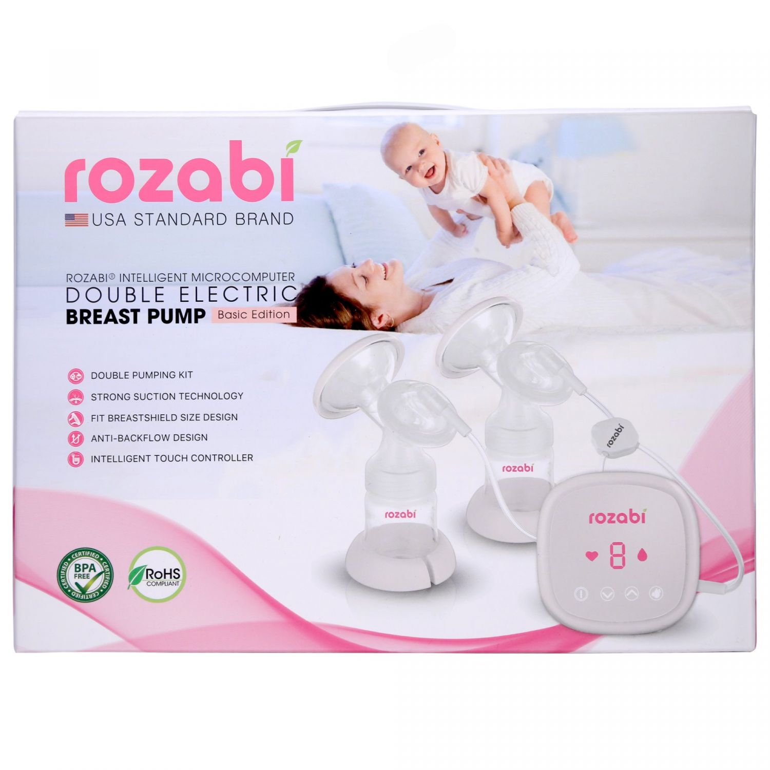 Máy hút sữa điện đôi Rozabi Compact