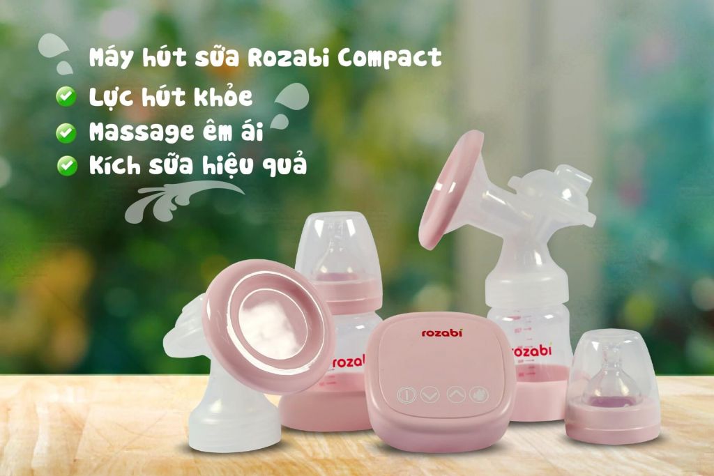 Máy hút sữa điện đôi Rozabi Compact