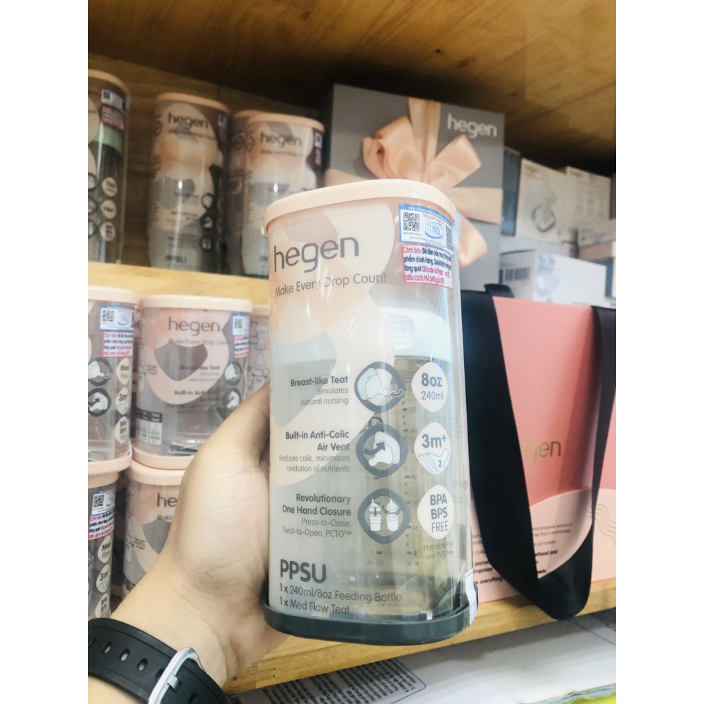 Bình sữa Hegen cao cấp 60ml/150ml/240ml/330ml (được chọn núm)