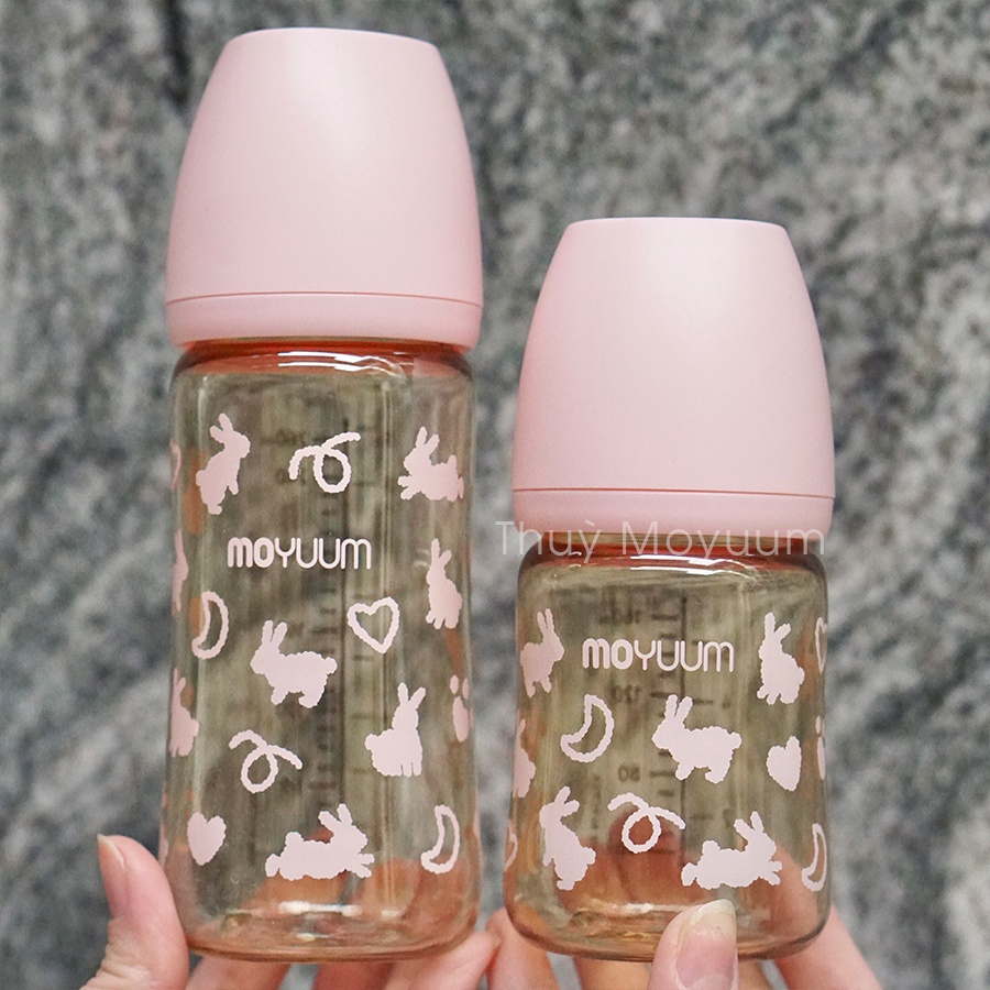 Bình sữa Moyuum Hàn Quốc 270ml Thỏ Hồng (Rabbit Limited Edition)
