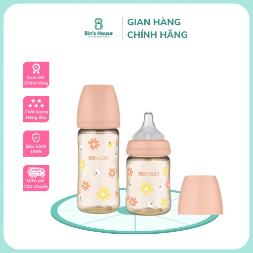 Bình sữa Moyuum Hàn Quốc 170ml Hoa Cúc Hồng (Daisy Edition)