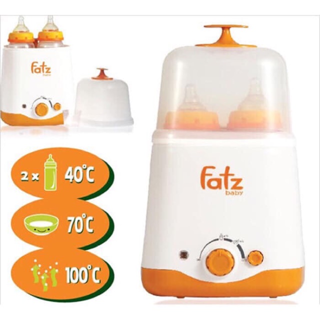 Máy hâm tiệt trùng 2 bình sữa Fatz Baby siêu tốc (thế hệ mới)