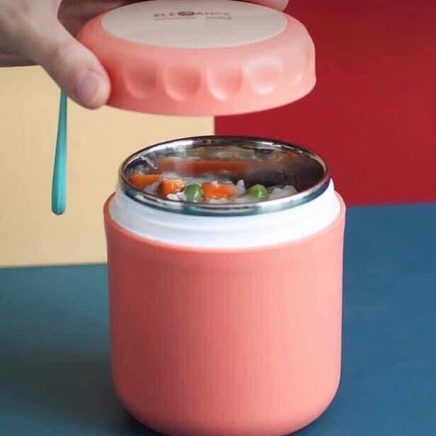 Bình ủ cháo, giữ nhiệt cho bé Elefance 430ml (loại tốt)