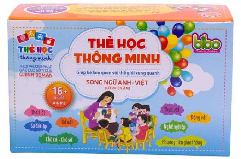 Bộ thẻ học thông minh 16 chủ đề (416 thẻ) song ngữ Anh - Việt
