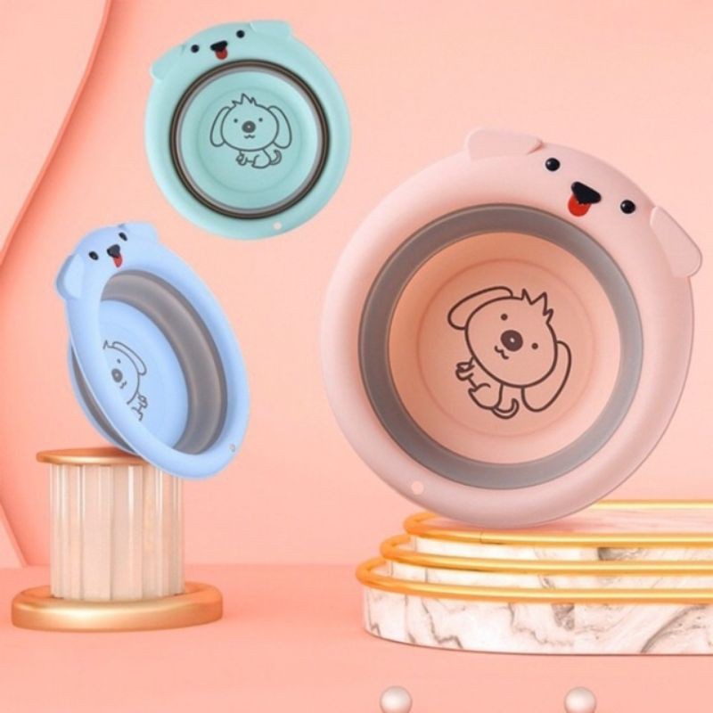 Chậu rửa mặt gấp gọn dễ thương cho bé