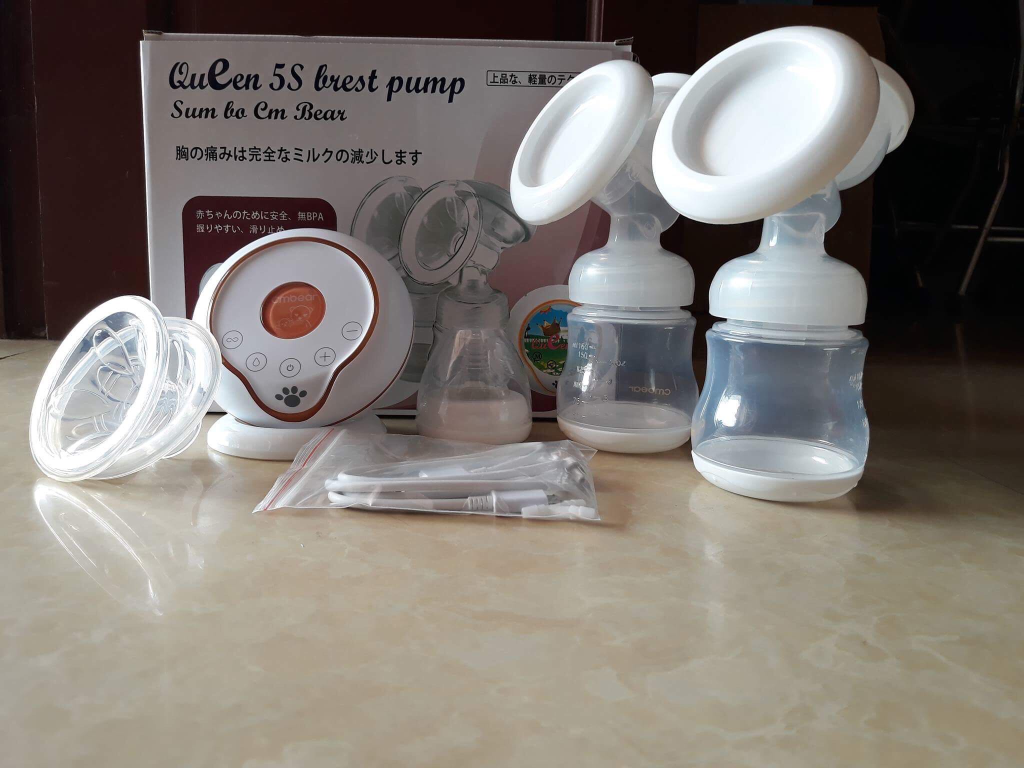 Máy hút sữa điện đôi Queen5s - Nhật Bản