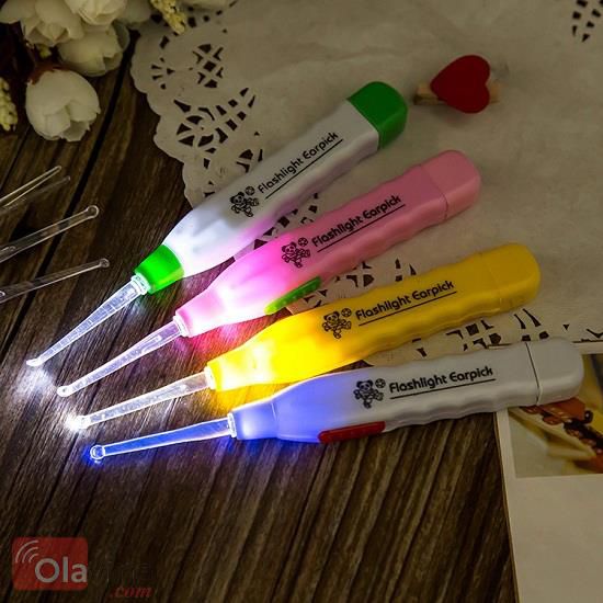 [Set 4c] Dụng cụ lấy ráy tai có đèn LED an toàn, tiện dụng
