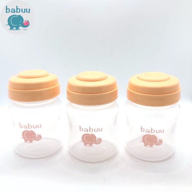 Bộ 3 bình trữ sữa Babuu 120ml - Nhật Bản