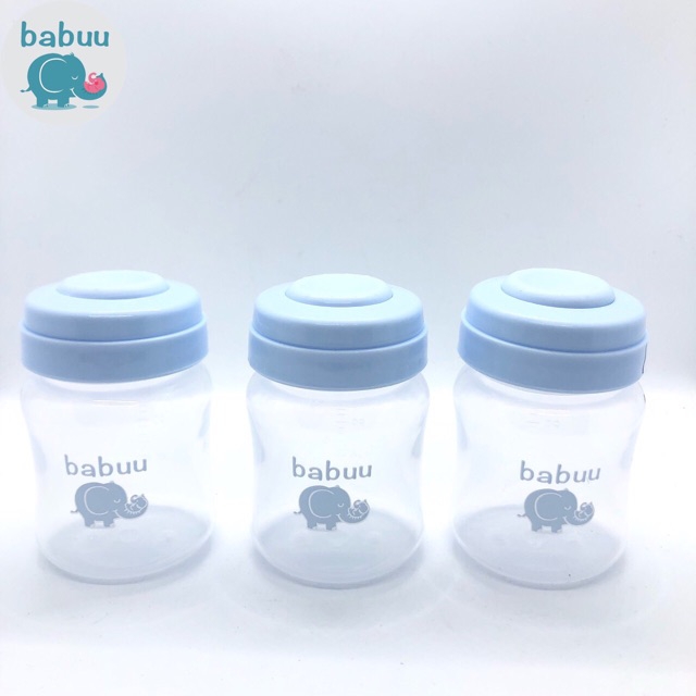 Bộ 3 bình trữ sữa Babuu 120ml - Nhật Bản