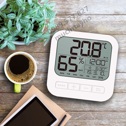 Nhiệt ẩm kế điện tử 6 trong 1 (phím cơ)