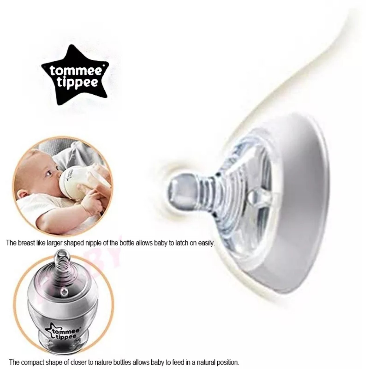 Núm ti silicon siêu mềm tự nhiên cho bình Tommee Tippee (giá 1 núm)