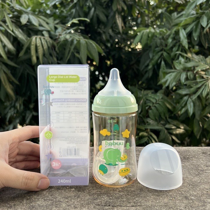 Bình sữa Babuu Nhật Bản 90ml/120ml/160ml/240ml/300ml (mẫu mới)