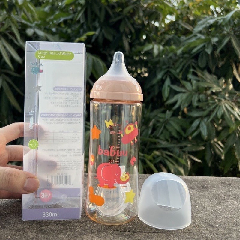 Bình sữa Babuu Nhật Bản 90ml/120ml/160ml/240ml/300ml (mẫu mới)