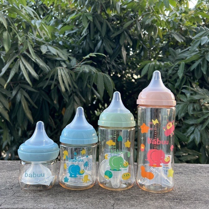 Bình sữa Babuu Nhật Bản 90ml/120ml/160ml/240ml/300ml (mẫu mới)