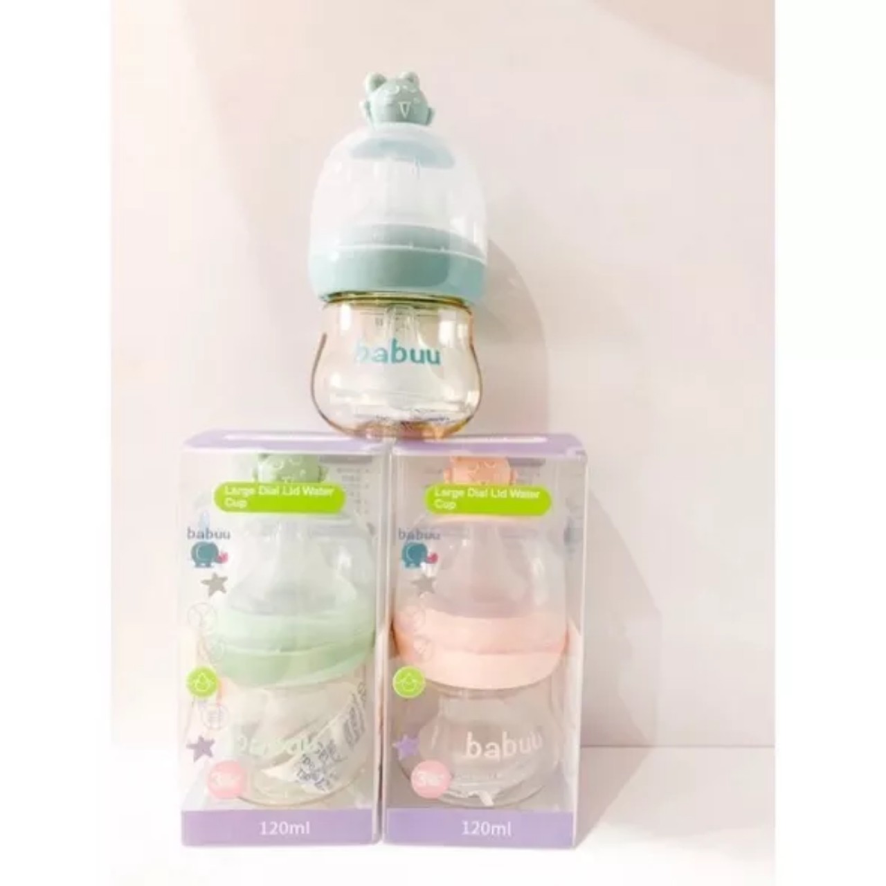 Bình sữa Babuu Nhật Bản 90ml/120ml/160ml/240ml/300ml (mẫu mới)