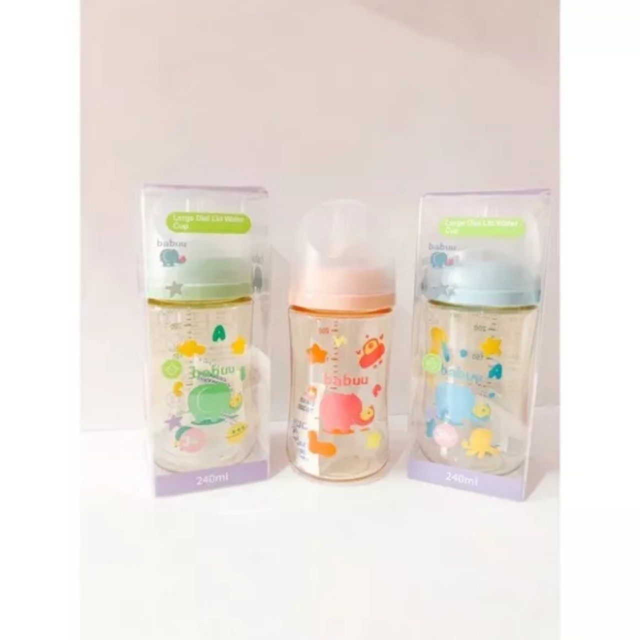 Bình sữa Babuu Nhật Bản 90ml/120ml/160ml/240ml/300ml (mẫu mới)