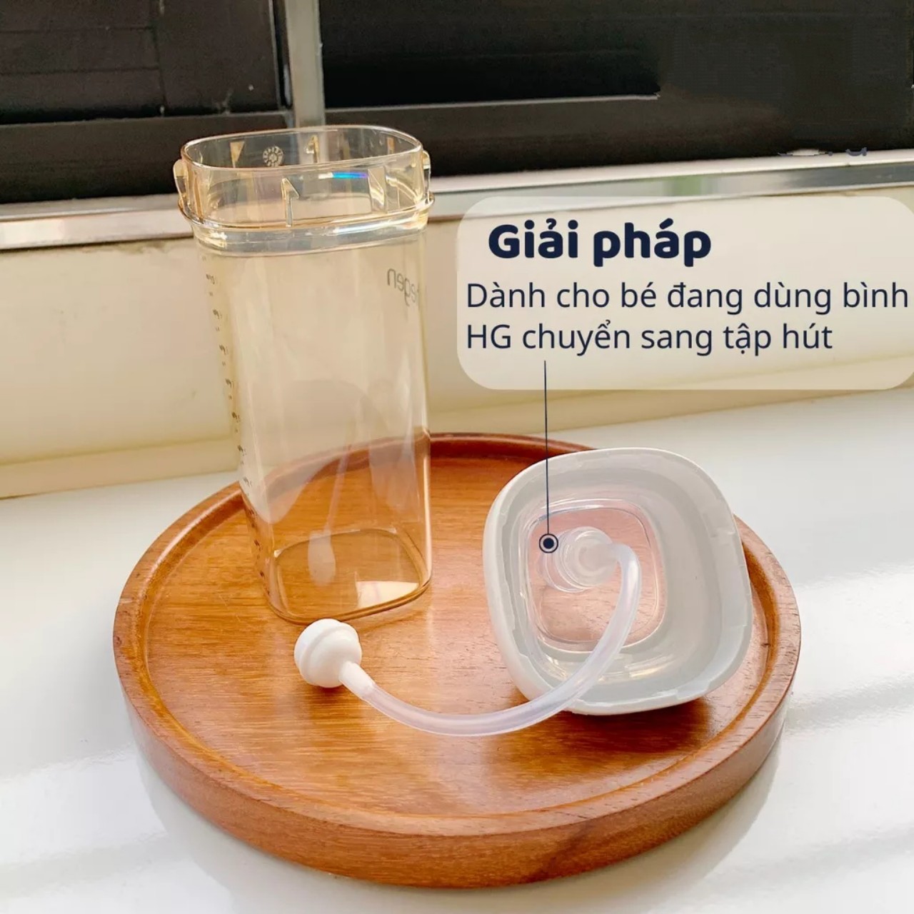 Núm hút, núm ti, núm mỏ vịt quả tạ siêu mềm cho bình sữa cổ vuông Hegen