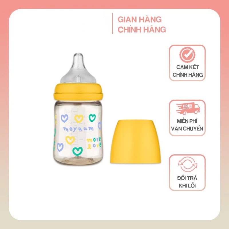 Bình sữa Moyuum Hàn Quốc 170ml/270ml Trái Tim (More Love Edition)