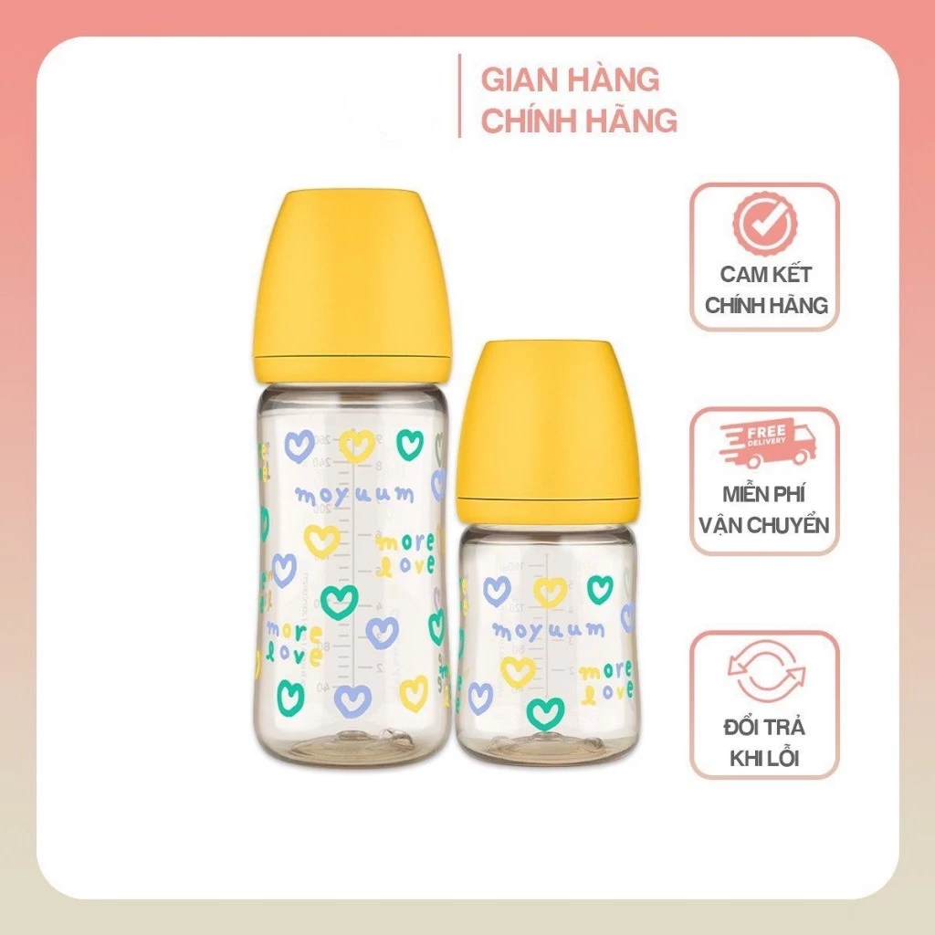 Bình sữa Moyuum Hàn Quốc 170ml/270ml Trái Tim (More Love Edition)