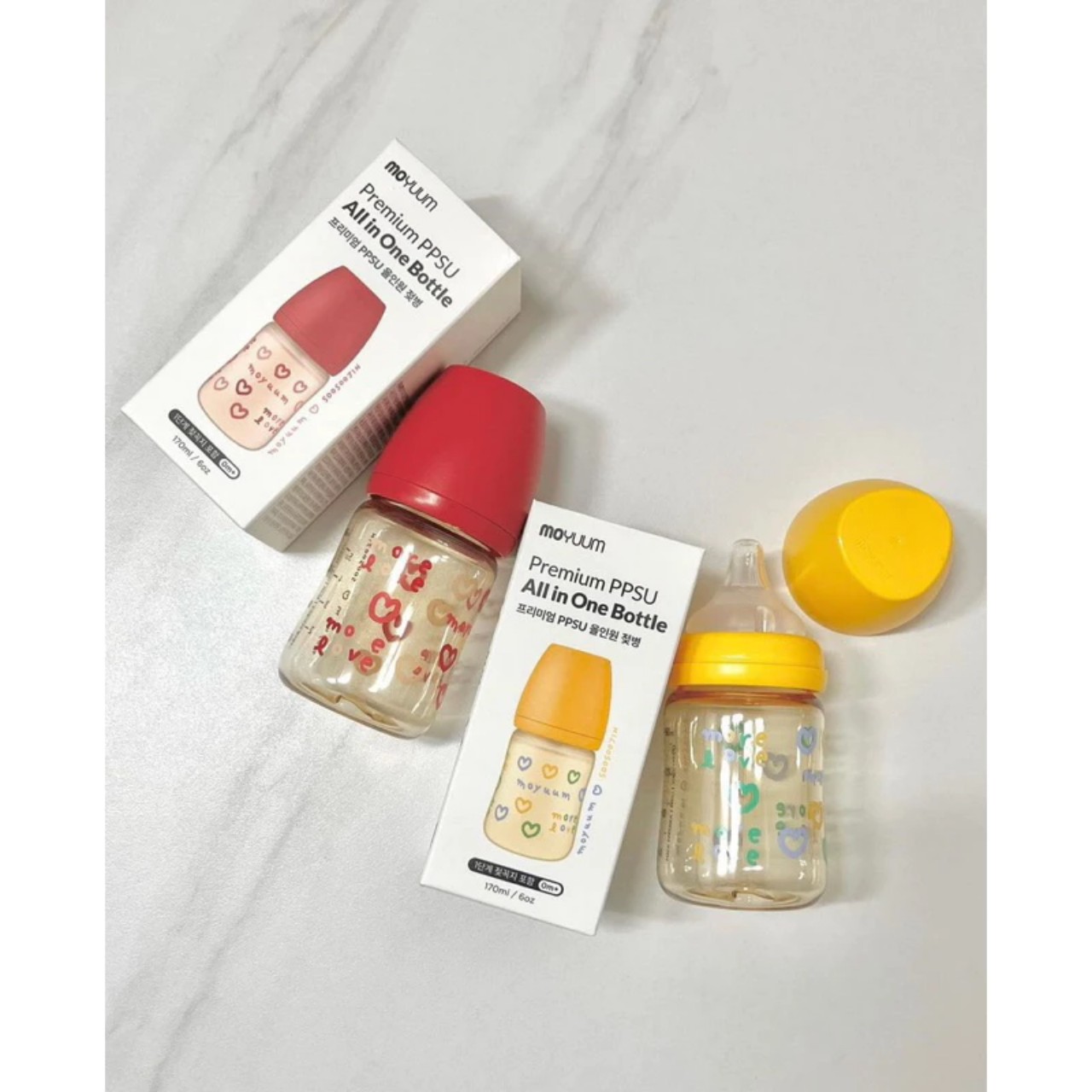 Bình sữa Moyuum Hàn Quốc 170ml/270ml Trái Tim (More Love Edition)