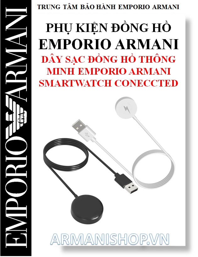 Service Center |Dây sạc đồng hồ thông minh Emporio Armani