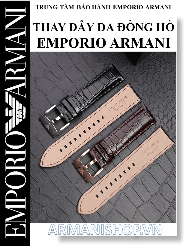Service Center |Thay dây da đồng hồ Emporio Armani