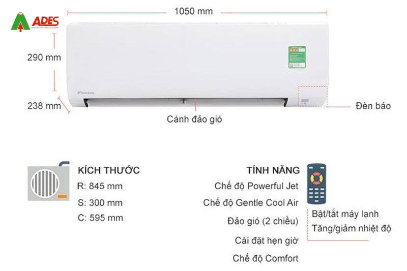 Dieu hoa Daikin FTC60NV1V/RC60NV1V