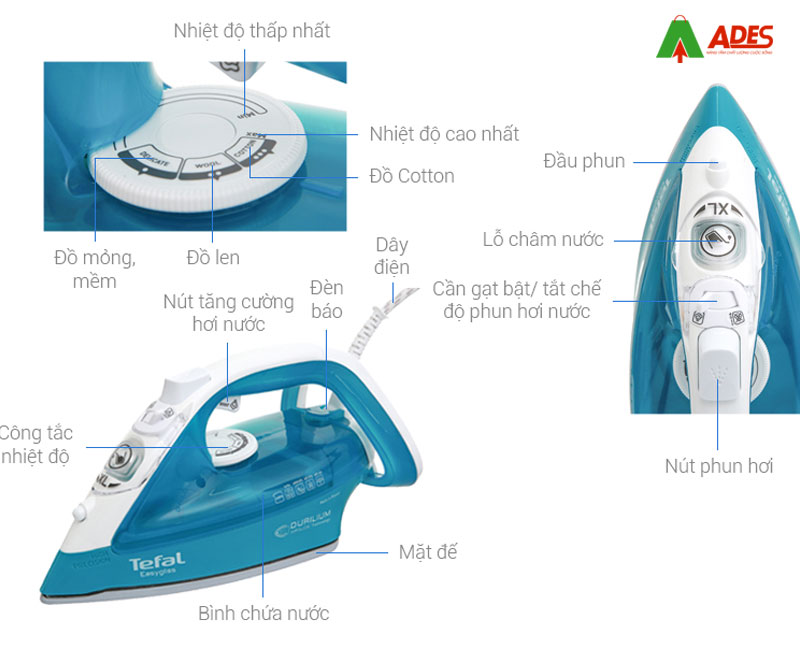 Ban ui hoi nuoc Tefal FV3965E0