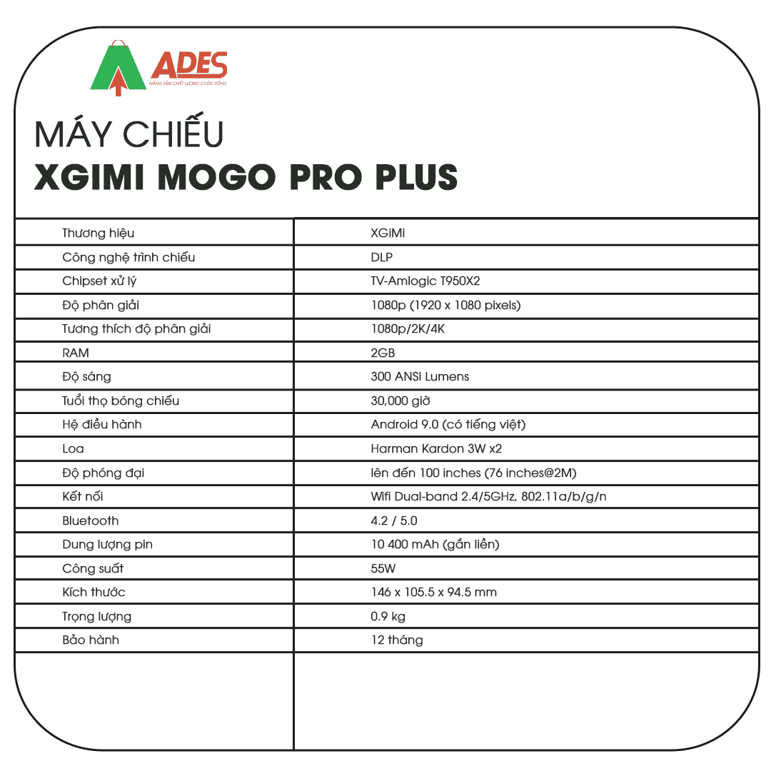 May chieu XGiMi MoGo Pro Plus