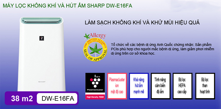 Review về máy lọc không khí hãng Sharp.