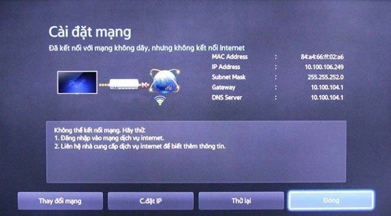 Cách khắc phục tivi Samsung không kết nối được wifi