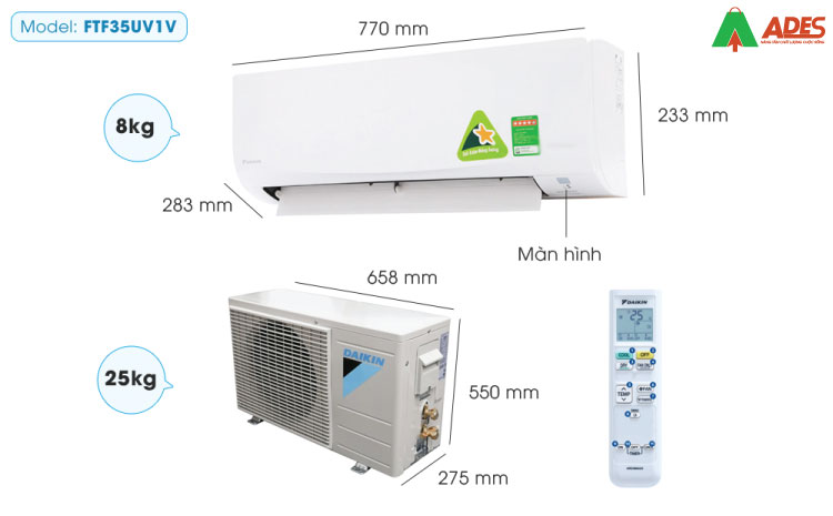 Hinh anh thuc te san pham dieu hoa Daikin FTF35UV1V