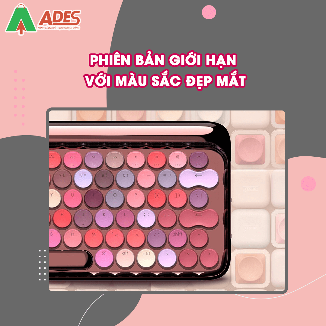 Ban phim Lofree Dot EH112S Bloom Rose Gold series