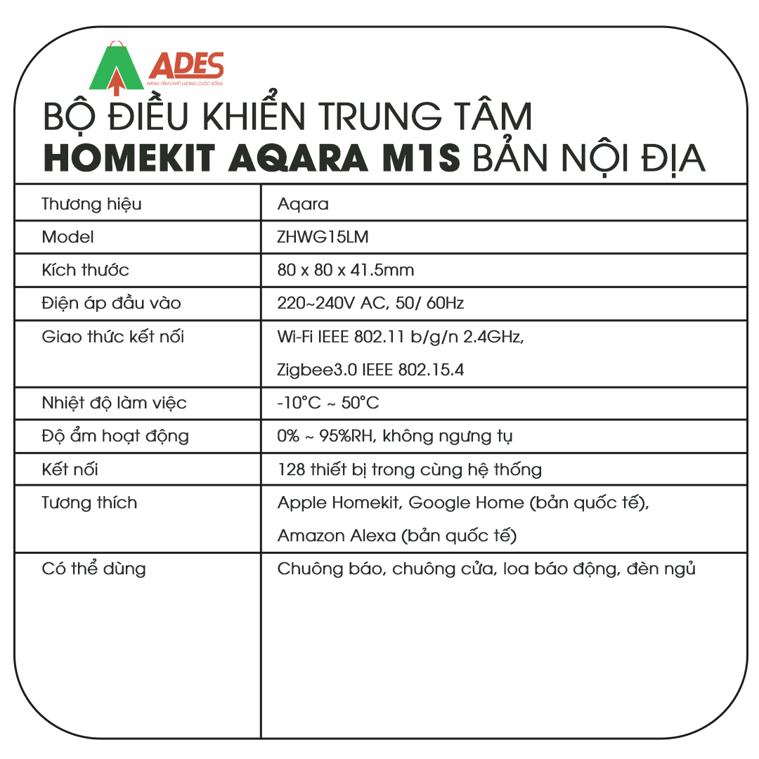 Bo dieu khien trung tam Homekit Aqara M1S 