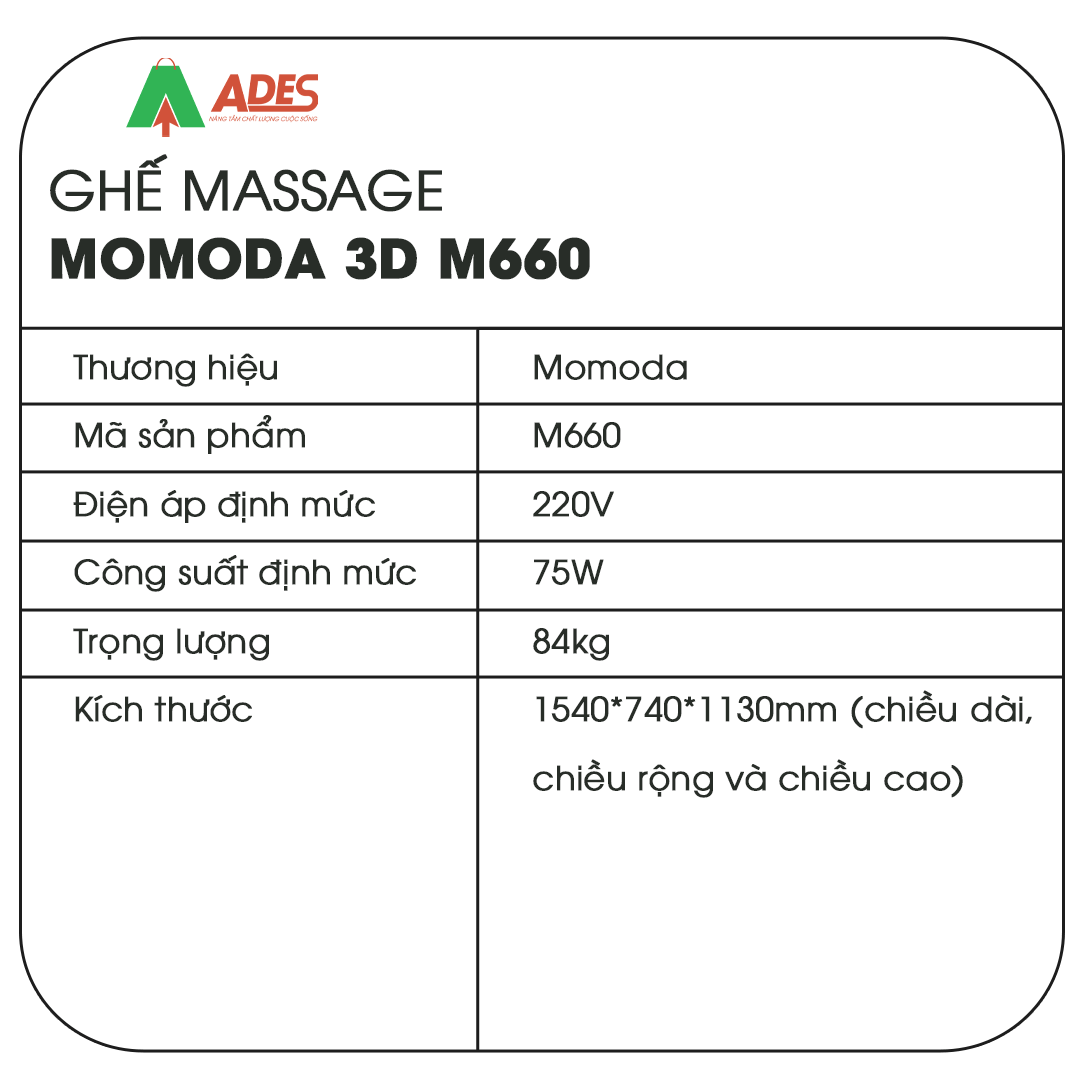 Ghế massage Momoda 3D M660