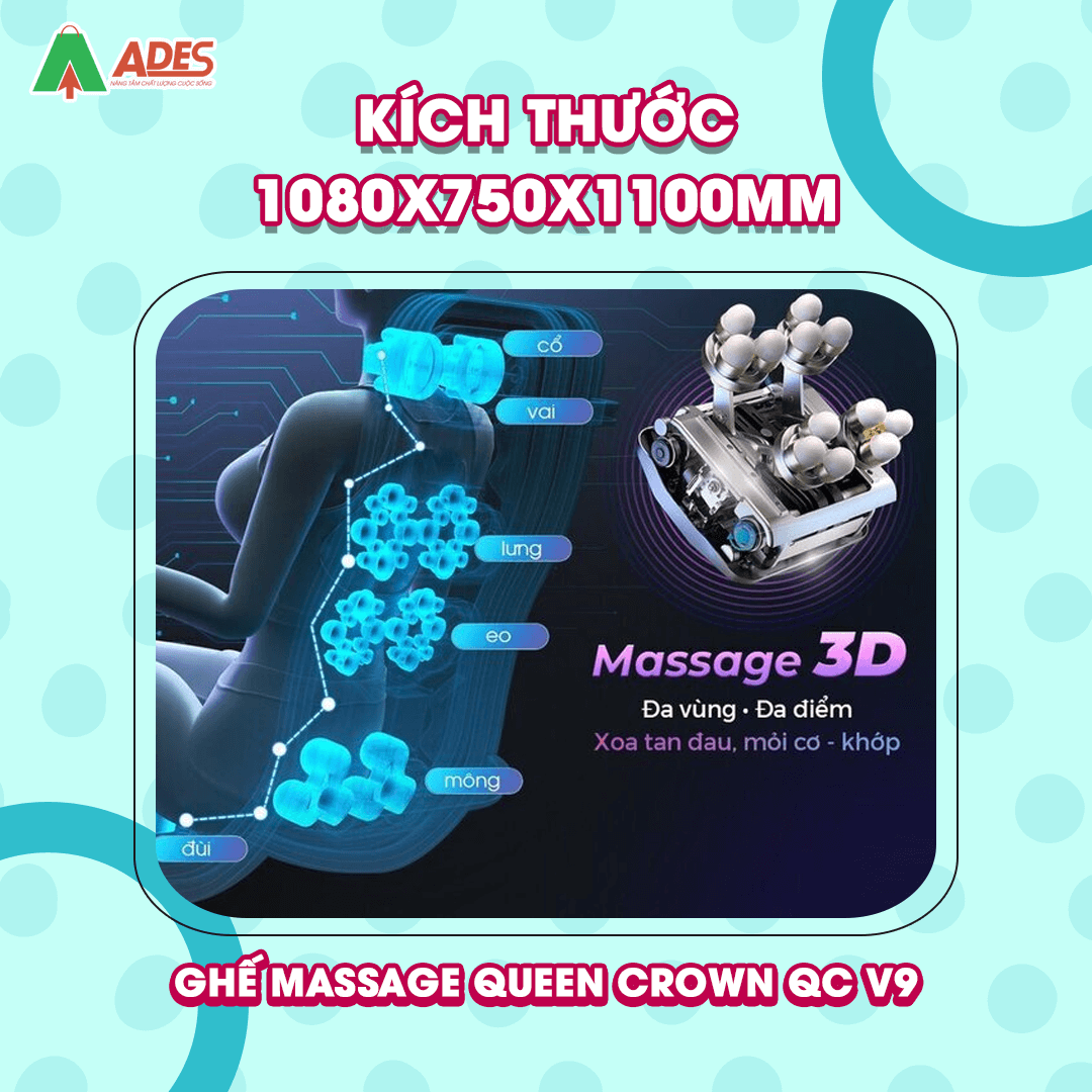 Queen Crown QC V9 kich thuoc