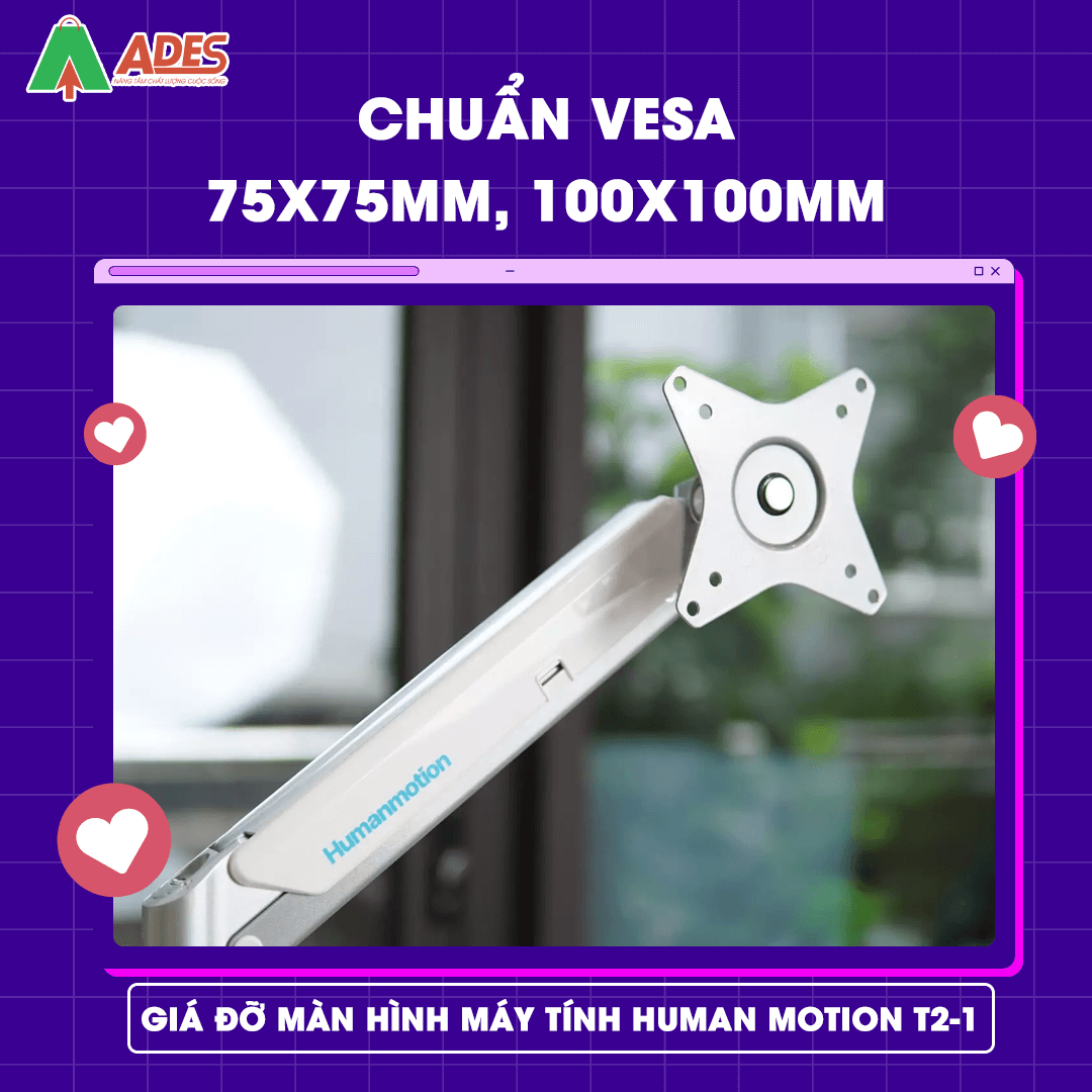 Human Motion T2-1 chuan vesa 75x75,100x100mm