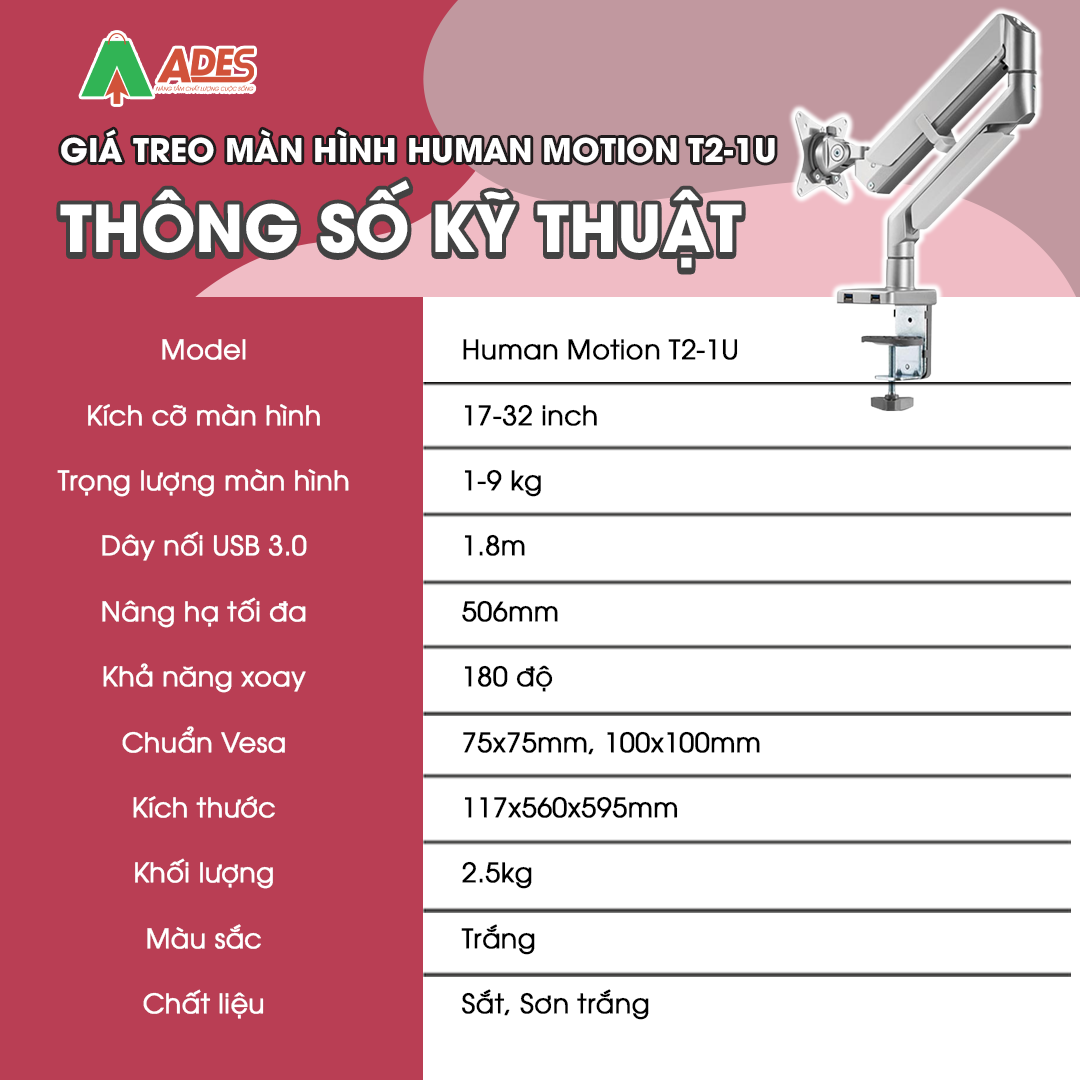 Human Motion T2-1U thong so ky thuat