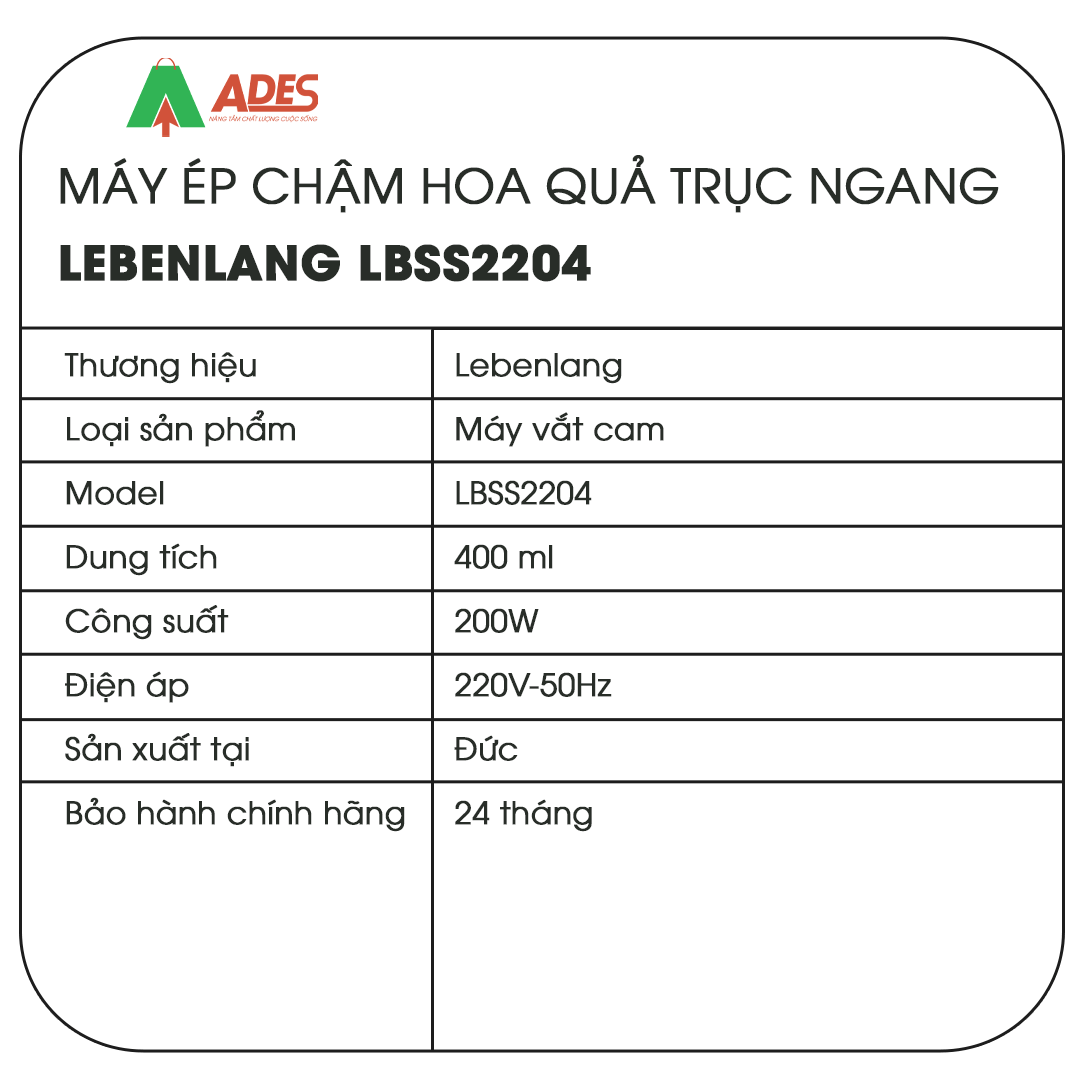 May ep cham LEBENLANG LBSS2204