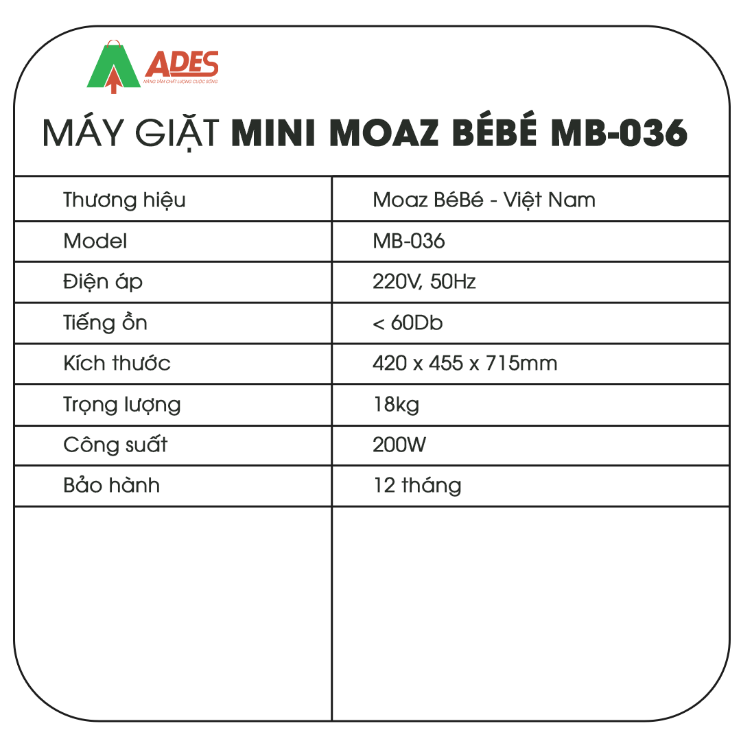 May giat mini Moaz Bebe MB-036