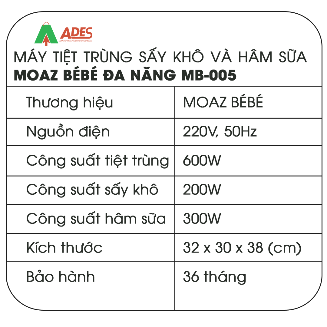 May tiet trung Moaz Bebe MB-005