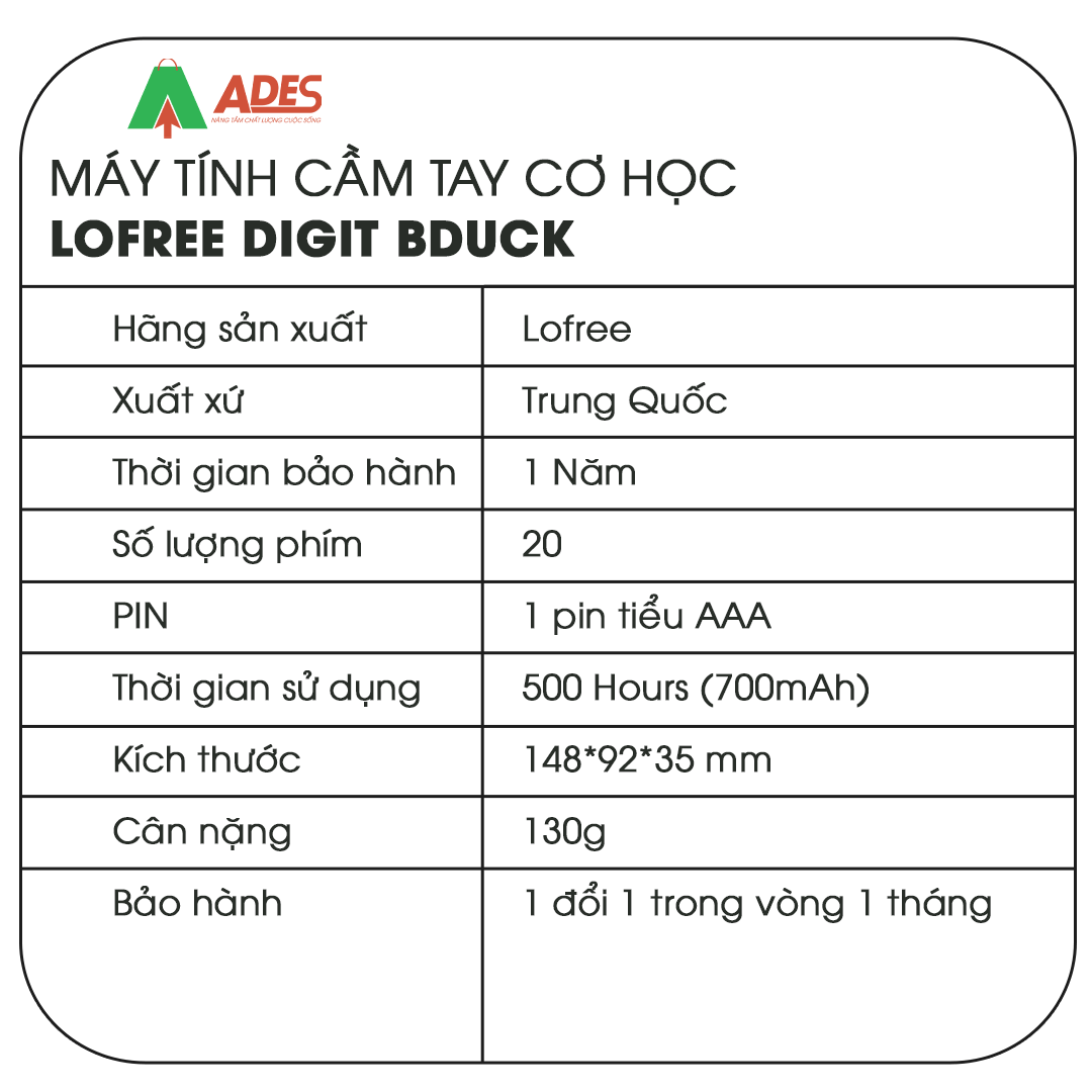 May tinh cam tay co hoc Lofree Digit Bduck