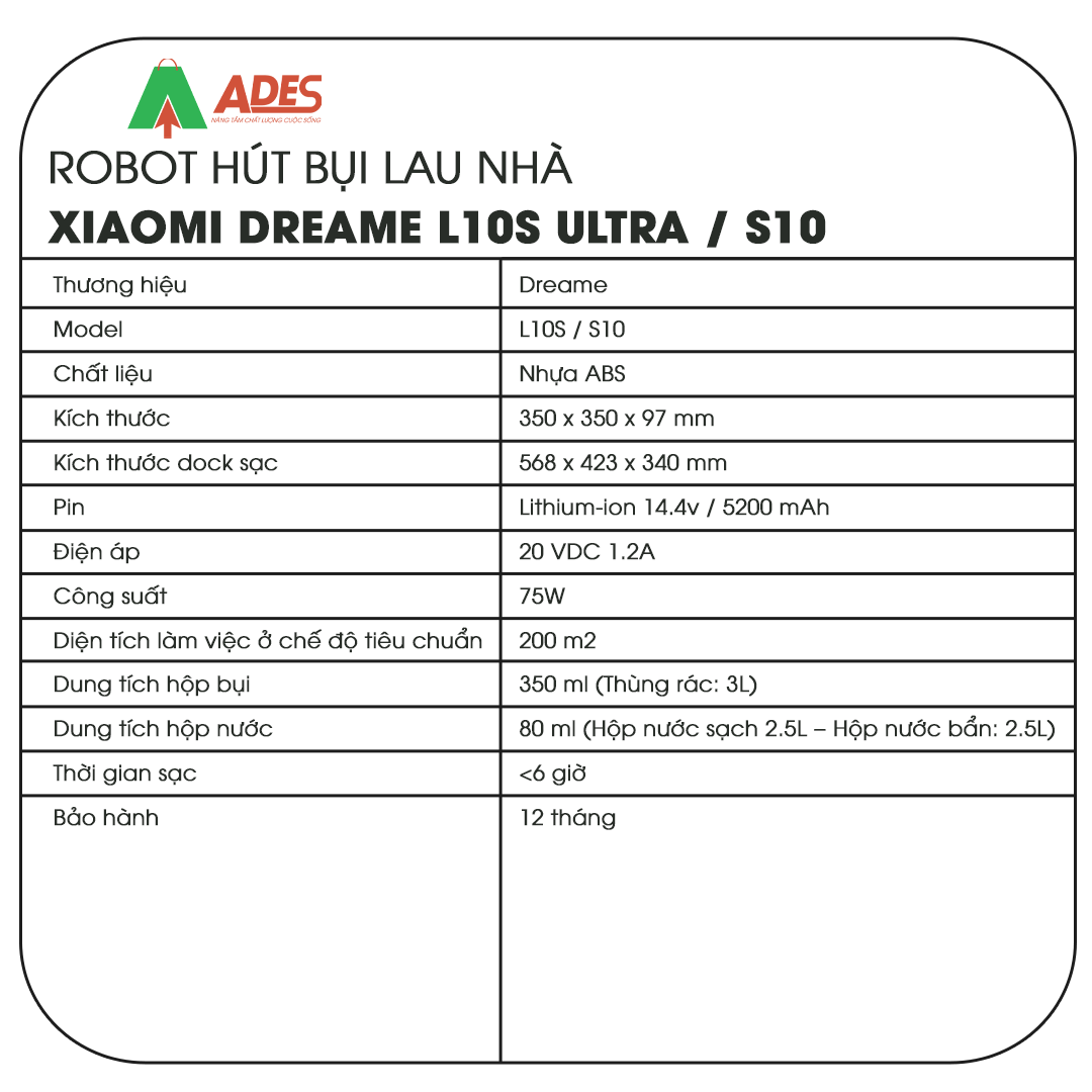 Robot hut bui Xiaomi Dreame L10S Ultra