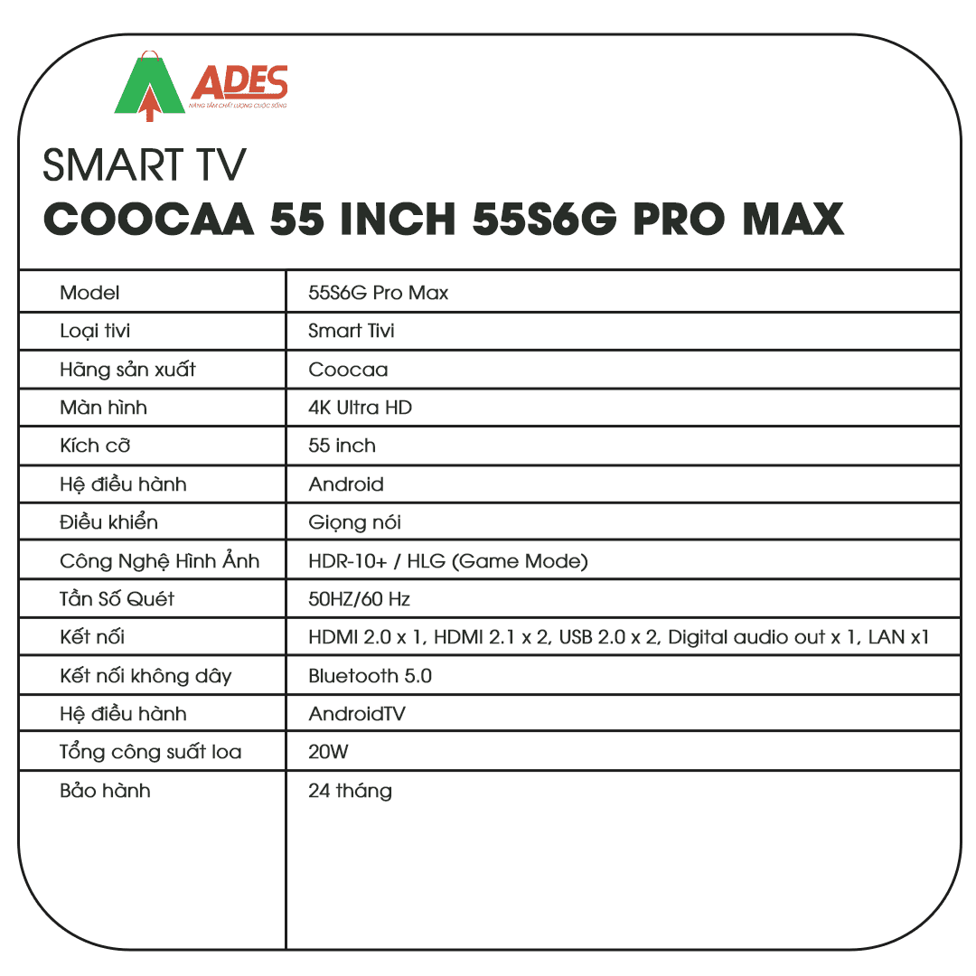 TV Coocaa 55S6G Pro Max