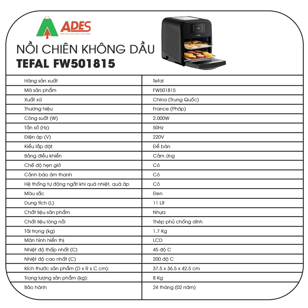 Tefal FW501815 thong so