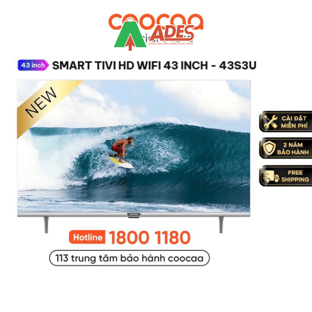 Smart Tivi Coocaa HD 43 inch wifi 43S3U
